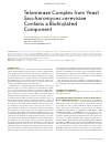 Научная статья на тему 'Telomerase complex from yeast Saccharomyces cerevisiae contains a biotinylated component'