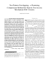 Научная статья на тему 'Test Pattern Overlapping - a Promising Compression Method for Narrow Test Access Mechanism SOC Circuits'