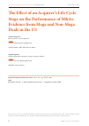 Научная статья на тему 'The Effect of an Acquirer’s Life Cycle Stage on the Performance of M&As: Evidence from Mega and Non-Mega Deals in the US'