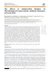 Научная статья на тему 'The Effects of Antimicrobial Residues on Microbiological Content and the Antibiotic Resistance in Frozen Fish'