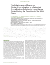 Научная статья на тему 'THE RELATIONSHIP OF PRECURSOR CLUSTER CONCENTRATION IN A SATURATED CRYSTALLIZATION SOLUTION TO LONG-RANGE ORDER DURING THE TRANSITION TO THE SOLID PHASE'