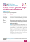 Научная статья на тему 'The Rise of AI Avatars: Legal Personhood, Rights and Liabilities in an Evolving Metavers'