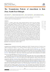 Научная статья на тему 'The Transmission Pattern of Amoebiasis in Bale Zone, South East Ethiopia'