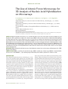 Научная статья на тему 'The use of atomic force microscopy for 3D analysis of nucleic acid hybridization on microarrays'