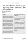 Научная статья на тему 'Time course of immune recovery and viral reactivation following hematopoietic stem cell transplantation'