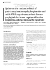 Научная статья на тему 'Update on the randomized trial of post-transplanation cyclophosphamide and rabbit ATG for graft-versus-host disease prophylaxis in chronic myeloproliferative neoplasms and myelodysplastic syndrome'