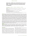 Научная статья на тему 'Variants of mitochondrial genome and risk of Multiple sclerosis development in Russians'