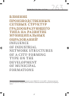 Научная статья на тему 'Влияние производственных сетевых структур градообразующего типа на развитие муниципальных образований1'