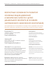 Научная статья на тему 'Возрастные особенности развития основных видов движений и физических качеств у детей дошкольного возраста (в условиях направленного физического воспитания)'