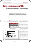 Научная статья на тему 'Встроенные модемы TDK^ быстрая передача данных с малой скоростью'