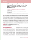 Научная статья на тему 'Williams syndrome as a model for elucidation of the pathway genes the brain cognitive functions: genetics and epigenetics'