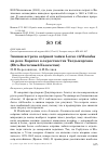 Научная статья на тему 'Зимняя встреча озёрной чайки Larus ridibundus на реке Каратал в окрестностях Талдыкоргана (юго-восточный Казахстан)'